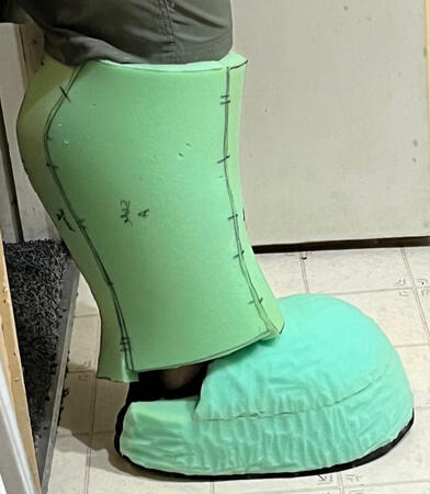 Progress pic of horse hoof shoes