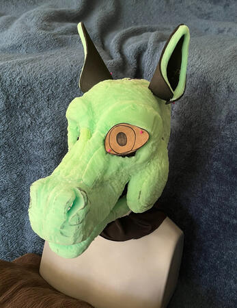 Progress pic of foam base for a pegasus costume head