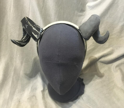 Horns based on the "small ram horns" pattern that can be found in finished projects