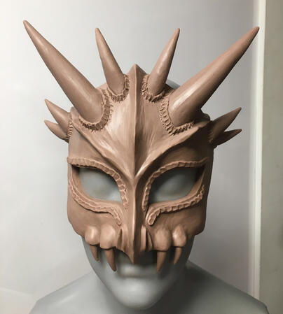 Dragon Mask made from clay to be cast in silicone to make a mold Dragon Mask made from clay to be cast in silicone to make a mold
