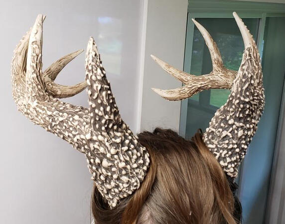 White-tailed deer antlers made from foam White-tailed deer antlers made from foam