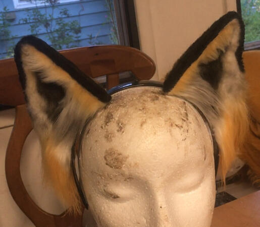 Fox ear headband made from faux fur